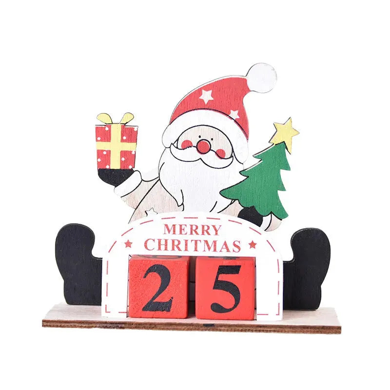 Christmas Painted Wooden Creative DIY Calendar Assembly Gift Decoration Ornaments - Bellarte Enchanté Christmas Painted Wooden Creative DIY Calendar Assembly Gift Decoration Ornaments